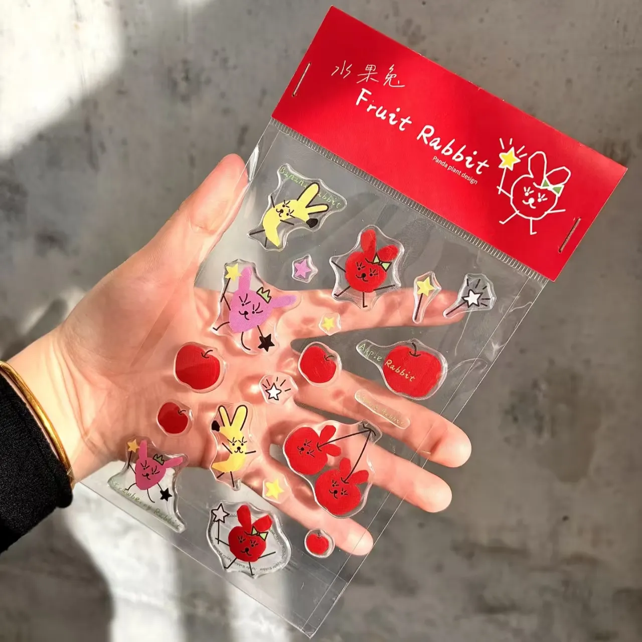 3D kreslené samolepky z epoxidovej živice